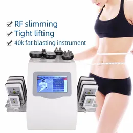 New Promotion 6 in 1 Vacuum Laser Slimming Radio Frequency RF 40K Cavi Lipo Ultrasonic Liposuction Cavitation Machine For Spa home