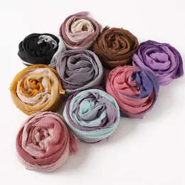 Muslim Crinkle Hijab Scarf Women Soft Cotton Head ScarvesTurban Shawls and Wraps Islamic Femme Musulman Headscarf Headband Stole