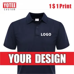 Yotee Summer Mens Polo Shirt Casual Short Sleeve Personal Company Group Custom Men and Women Custom Top 220615