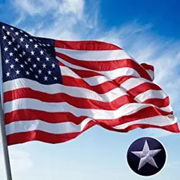 35 Feet 90 150cm USA Outdoor Banner Flags Polyester Thin Striped American Flags Custom Holiday Celebrity Decorations