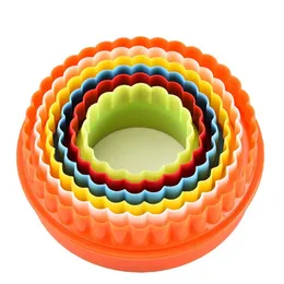 Other Bakeware Plastic Cupcake Round Shape Cookie Cutter Cake Mold Biscuit Fondant DIY Cake Kitchen Cooking Tools 6 size together 20220512 D3