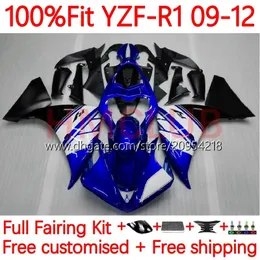 Yamaha YZF-R1 YZF1000 YZF R1 1000 CC 2009-2012 için Enjeksiyon Gövdesi YZF R1 Bodywork 5No.23 YZF R1 1000CC YZFR1 09 10 11 12 YZF-1000 2009 2010 2011 2012 OEM PERAVE KITI MAVİ BOYA