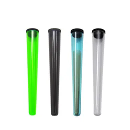 Tobacco Plastic Doob Tube Stash Jar 115mm Smoking Accessories Pre roll Packaging Plastic Tubes Joint Holder Cones With Lid Hand Cigarette Maker Container Pill Case