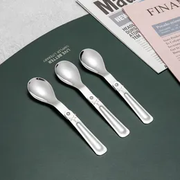 Stainless Steel Folding Spoon Portable Travel Tableware Soup Spoon Ice Cream Dessert Spoon Coffee Tea Spoon-Kitchen Tool