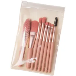 8st Portable Soft Hair Makeup Brush Tools Set Eyeshadow Foundation Powder Eyelash Lip Concealer