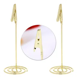 Clip per decorazioni per feste Po Holder Table Holder Wire Stand Numero Memo Stand Menu Heart Metal Paper Champagne Rose Sticks Frame Short PartyP