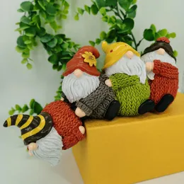 Decorative Objects & Figurines Christmas Resin Sculpture Santa Claus & Gnome Dwarf Statue Figurine Animal Bear For Decoration Gifts