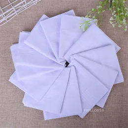 Men Cotton handkerchief, universal white handkerchiefs for weddings / funerals in Europe and America, DIY painting scarf, pure white square towelZC1109