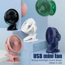 Clip Fan Taşıyıcı Şarj Edilebilir Masaüstü 360 Klip Masaüstü Fan Elde Taşıyan USB Araba Montajlı Tembel Masaüstü Mini Yular Küçük Fan Hediyesi 220719