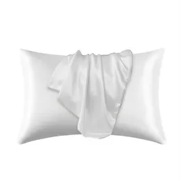 2pcs Pillowcase 100% шелковая наволочка крышка наволочки шелковистые атласные волосы красавица удобная наволочка для дома декор оптом