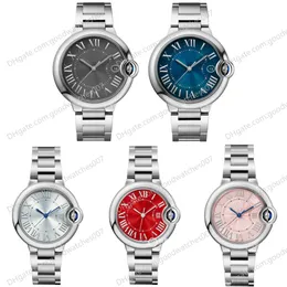 Relojes de damas mec￡nicas mec￡nicas de 33 mm Red dial 40 mm reloj para hombre WSBB0060 Relojes de cuero