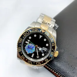Watchsc - Мужские автоматические механические часы, водонепроницаемые сапфировые, скользящая застежка, 41 мм, стальной светящийся керамический безель, классические наручные часы 001