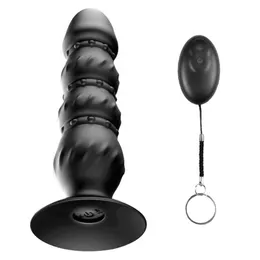 Massageador de brinquedos sexuais brinquedos sexuais anal para homens vibrador remoto Pull contas de alta frequência Vibração 12 Modo de espécies