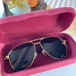 autentici occhiali da sole firmati doppio ponte Aviation Occhiali da pesca 1220 Gold Frame Brown Gradient Lens Summer Attitude Occhiali da sole Uomo Eyewear con scatola casuale