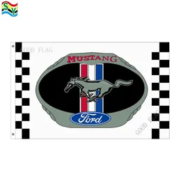 Ford Mustang Flags Banner Storlek 3x5ft 90 150 cm med metall Grommet utomhus FL3076