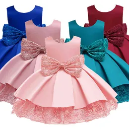 Odzież dziecięca Christmas Party nowy rok dziewczyny księżniczka Tutu cekiny sukienka dla dziewczynki noworodek przyjdź 1 2 lata suknie ubrania L220715