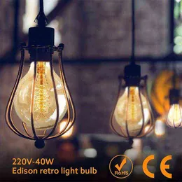 E27 Tungsten Filament Bulb Globe Light Bulb Retro Dimmable Light Bulb Filament Incandescent Ampoule Bulbs Vintage Lamp H220428