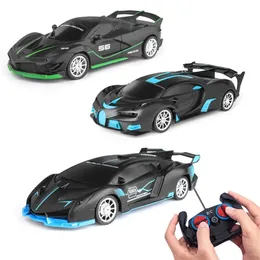 1x16 Kids RC Car Toys With LED Light 2.4G R Fjärrkontroll för barn Höghastighetsdrift Racing Model Vehicle Boy Gifts 220628