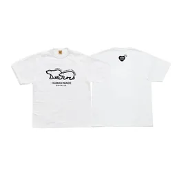 T-shirts masculinos fizeram manga curta de algodão de algodão de pato masculino de grandes dimensões de casais humanos