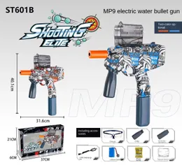 MP9 電動ピストル ウォーター ジェル ブラスト ボール ガン おもちゃ 5000 個のウォーターボールとゴーグル付き アウトドア シューティング チーム ゲーム 子供 男の子 女の子 CS PUBG M416 xm