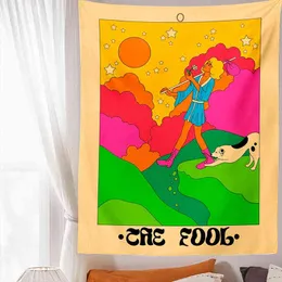 Таро Луна Фаза гобелен мандала декоративные экраны для настенных ковров Домашняя гостиная