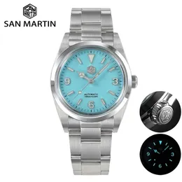 San Martin Men Luxury Watch 36mm 369 Dial Explore Série de escalada Casais de moda Esporte Sport Unissex Automático mecânico 10bar 220530