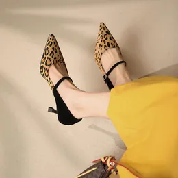 Сандалии Женщины Pums Leopard Cuze Work Shoes Spring Outum Speck-On Sexy Ladies Pumps Платье выпускное выпускное карьер