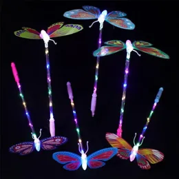 Мода Tiktok Butterfly Wings Shine Toys Light-Up Paillue Pather Ward Light Открытые Лампы Сад Светильники Fairy Flash Stick подарок