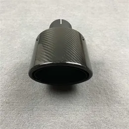Овальная форма Большой глянцевый углеродный волокно наконечник выхлопной трубы Универсальный выпуск 105 130 мм матовая нержавеющая задница задней трубы