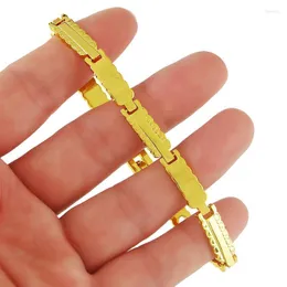 Charm Bracelets 24K Gold Bracelet 4 MM Wave Plated Jewelry Gifts For Men & Women Fawn22