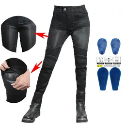 Motorcycle Apparel Pants Pantalon Moto Jeans PK719 Woman Boyfriends Leisure Women's Riding High Waist GearsMotorcycle