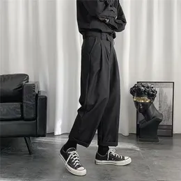 Calça masculina masculina negra harem harajuku feminino feminino comprimento de tornozelo calças de streetwear masculino jogador de moletom 2xl 220827