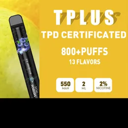 Pod E Sigara Tek Kullanımlık Vape 800 Puff 20mg Çilek Kivi Tutku Guava Enerji Blueberry Karpuz Buzlu Tatlar