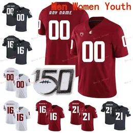 Nik1 Stitched Custom 39 Clay Markoff 4 Gage Gubrud 4 Luke Falk 47 Peyton Pelluer Washington State Cougars Men Women Youth Jersey