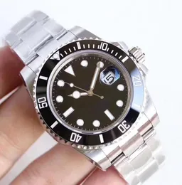 Automatyczne mechaniczne zegarki Rolx stalowa czarna tarcza szafirowa szklana szklana ramka ceramiczna zegarki mężczyzn na rękę ze stali nierdzewnej 126610ln 41M Bransoletka zamka x