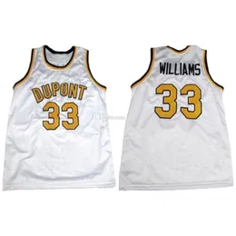 Никивип Джейсон Уильямс #33 Дюпон средней школы в ретро -баскетбольном майке мужской сшитый на заказ любой номер