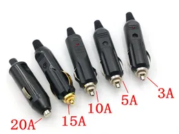Outros acessórios de iluminação 100pcs plugue de cigarro de carro de carro 3a/10a/15a/20a Adaptador de cabo do carregador de fusíveis do fusível