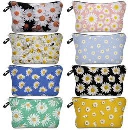 3D impresso sacos cosméticos sunflower necessários para mulheres maquiagem organizador viagens casos cosméticos meninas mini bolsa lx4704