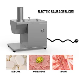 Electric Sausage Slicer Commercial Stal nierdzewna pulpit domowy domowy warzywa do ogórka do kiełbaski Ham Sausage 220V/110V