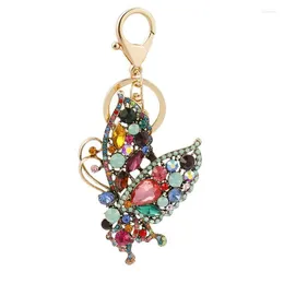 Anahtarlık Sırt Çantası Asma Süsleme Anahtar Rhinestone Kolye Dekoratif Parlak KeychainkeyChains Forb22