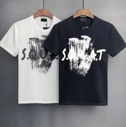 豪華なカジュアルメンズTシャツ新しいウェアデザイナー半袖100％高品質の卸売黒と白のサイズF16