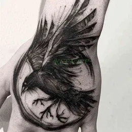 NXY Temporary Tattoo Waterproof Sticker Eagle Crow Gothic Eye Fake Tatto Flash Tatoo Hand Back Arm Art s for Boy Women Men 0330