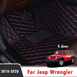 Dla Jeep Wrangler JL 4 drzwi 2021 2020 2019 2018 Maty podłogowe