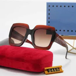 2023 Neueste Modedesigner Sonnenbrille Herren Stil 0 Schatten Großer quadratischer Rahmen Metallpaket Brille Fahren Brillen Luxus 7 Farben 2459