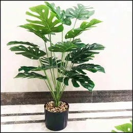 70 cm 18 widelec sztuczny monstera bunch tropikalnych zielonych palntów branch sklepie kwiat el biura roku home decor akcesoria kropla dostawa 2021 de