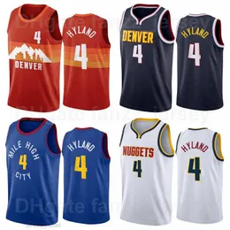 Homens Mulheres Jovens Impresso Nahshon Hyland Basketball Jersey 4 Vermelho Branco Negro Negro Azul Amarelo Amarelo Equipe Respirável para Fãs de Esporte Camisa Pure Algodão Faça Personalizado