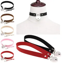 Metalllås hjärta choker krage kvinnor svart gotisk hjärta form cool choker halsband halsgot smycken mode accessiores bästa gåvor