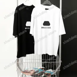 22SS Mężczyźni Projektantów T Shirt Polo Letter Łańcuch Krótki Rękaw Człowiek Crew Neck Streetwear White Black XinxinBuy XS-L