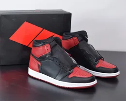2021 Good Quality Jumpman 1 High OG Basketball Shoes Banned Women men 1S Black Varsity Red Outdoor Sports Sneakers with box