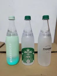 Den senaste 15.2oz Starbucks Mug Double-Layer Plastic Starbucks Coffee Cup En mängd olika stilar stöder anpassad logotyp
